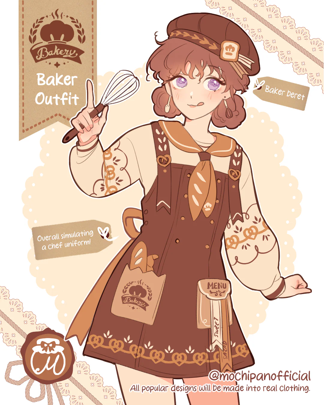 Baker's Overalls Dress (100% Cotton) - Image 10