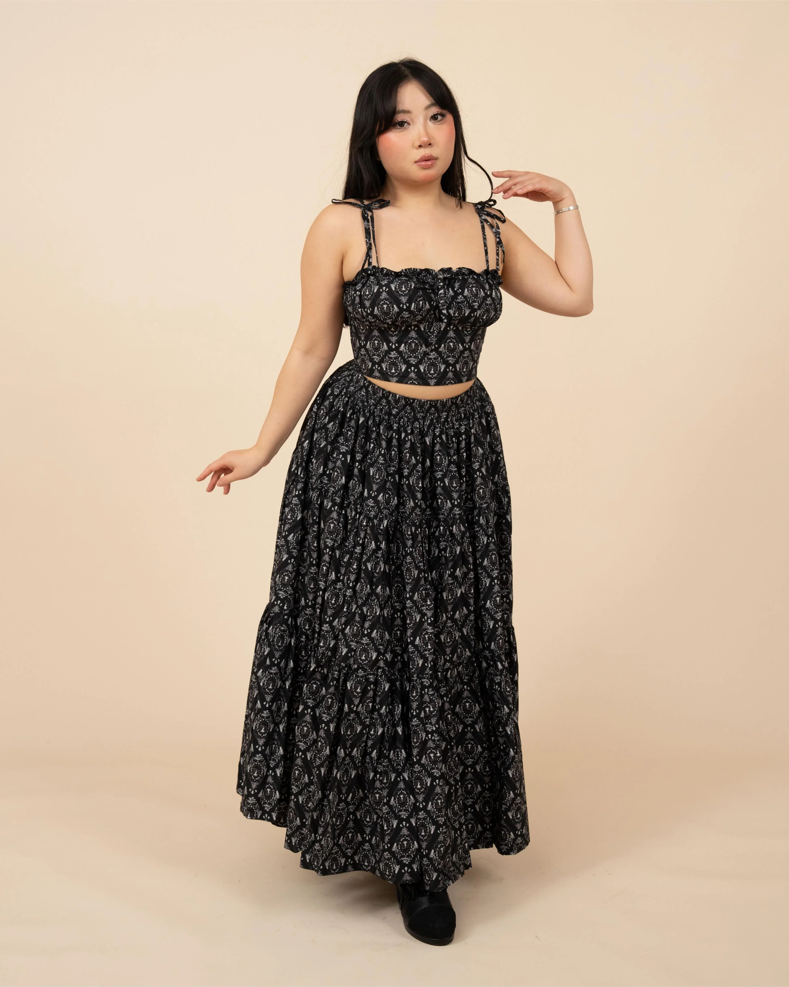 (Pre-Order) Black Damask Mushroom Top (ESD April 5th-11th) - Image 15