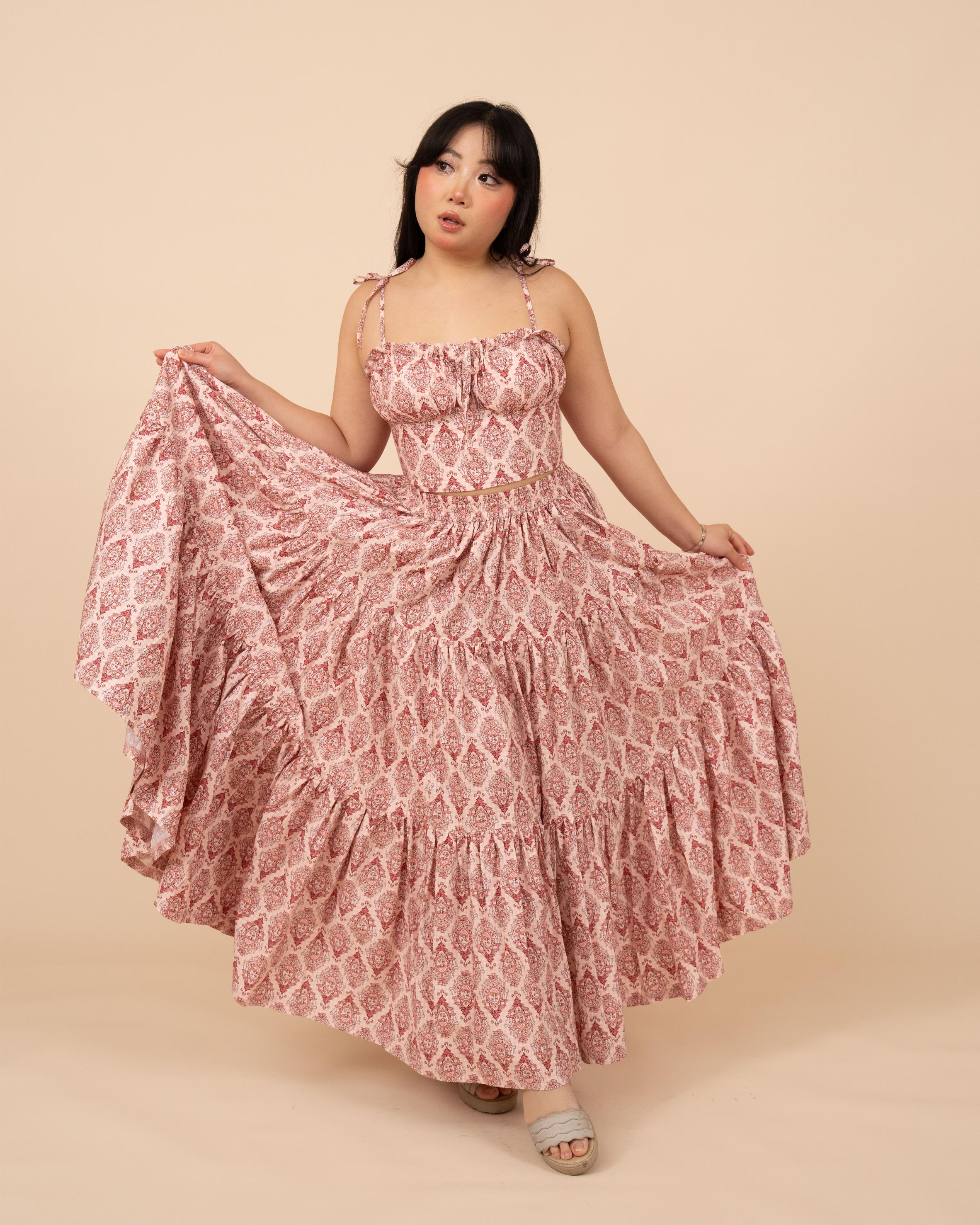 (Pre-Order) Pink Damask Mushroom Top (ESD April 5th-11th) - Image 9